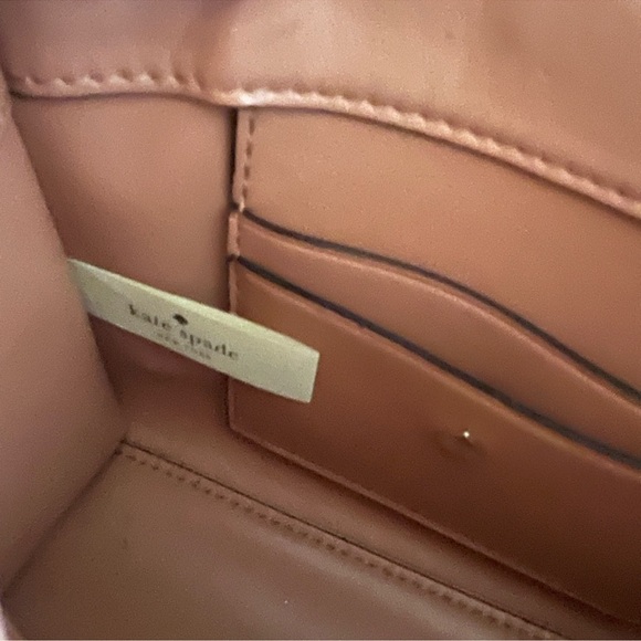 EUC Kate Spade Black Bag with Gold Ring Handles - Picture 7 of 13